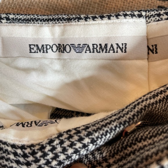 Emporio Armani checkered trousers high rise vintage black and white - Picture 4 of 8